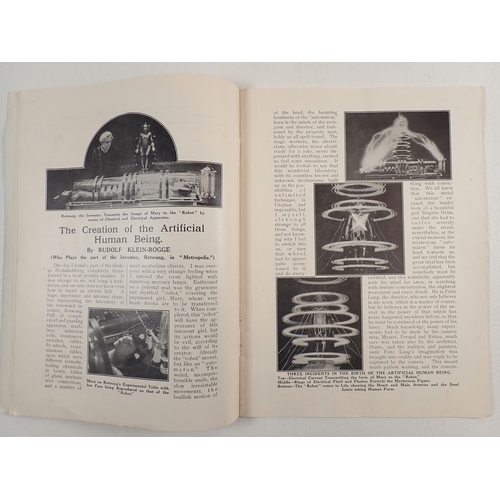 455 - A Metropolis original film programme - premier presentation at Marble Arch Pavillion London, Monday ... 