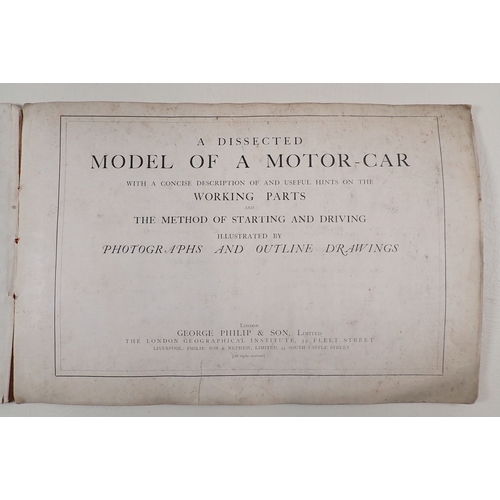 470 - A Dissected Model of a Motor Car folio by George Philip & Son, The London Geographical Institute, 37... 
