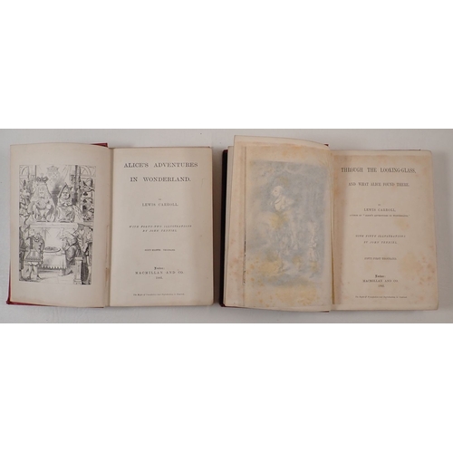 481 - 'Alices Adventures in Wonderland' 1881 together with 'Through the Looking Glass and What Alice Found... 