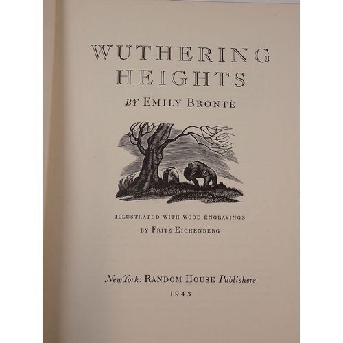 508 - Wuthering Heights by Emily Bronte, wood engravings by Fritz Eichenberg, published by Random House, N... 