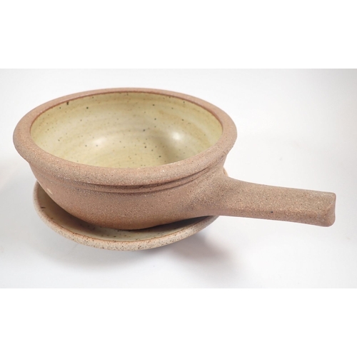 56 - A set of six Studio Pottery soup bowls and saucers by Russell Collins, Hook Norton Pottery