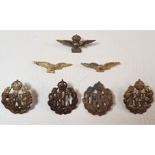 625 - A collection of RAF/RFC and other aviation insignia etc.