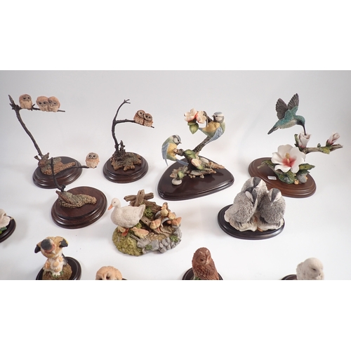 12 - A collection of mostly Country Artists bird groups including owls, kingfisher, penguins etc.