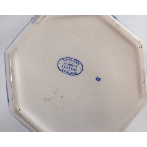 20 - A graduated set of five Spode Italian hexagonal jugs, tallest 18.5cm