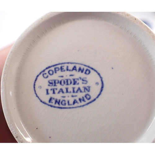 42 - A group of Copeland Spode Italian including butter and cheese dishes, sauce tureen and stand, jam ja... 
