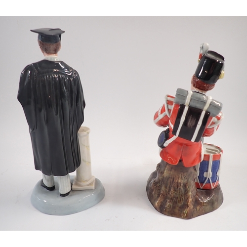 54 - Two Royal Doulton figures - Drummer Boy HN 2679 and The Graduate HN3017