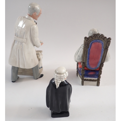 57 - A Royal Doulton figure of a vet 'Thanks Doc' HN2731 and The Judge HN2443 plus Mr Buzz Fuzz