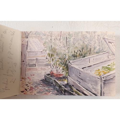 639 - A pocket watercolour and pencil sketch book