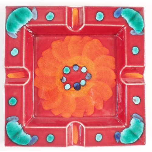 13 - A Poole pottery 'Delphis' large ashtray, 24 x 24cm