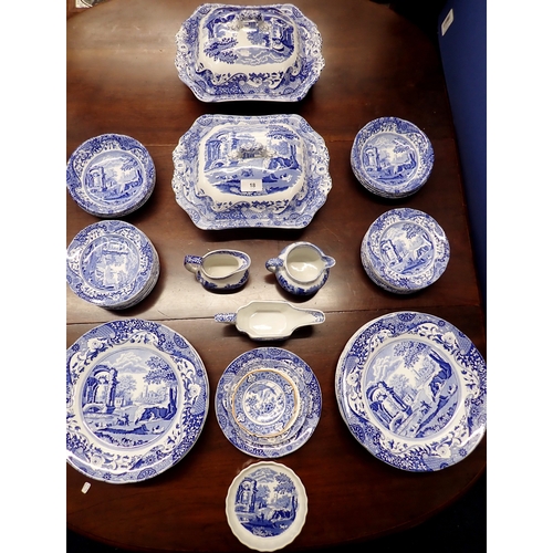 18 - A collection of Spode Italian dinner ware including thirteen dinner plates, twenty one tea plates, t... 
