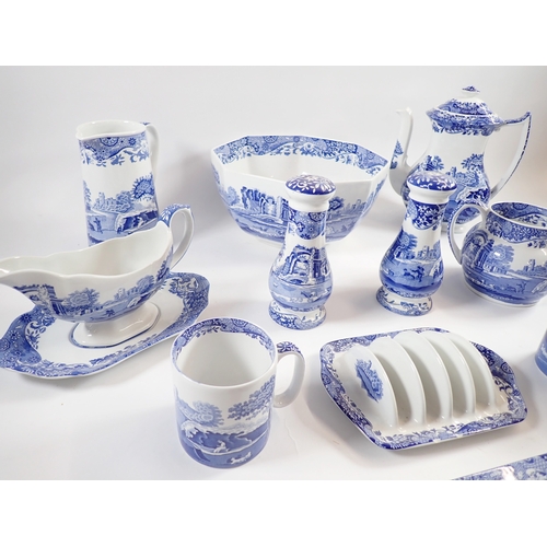 20 - A group of Spode Italian including two dinner and four salad plates, salt and pepper, coffee pot, ju... 