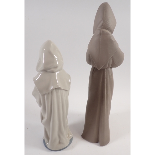31 - A Lladro monk No.2060, 33cm tall and a Nao boy monk No.354 - both boxed