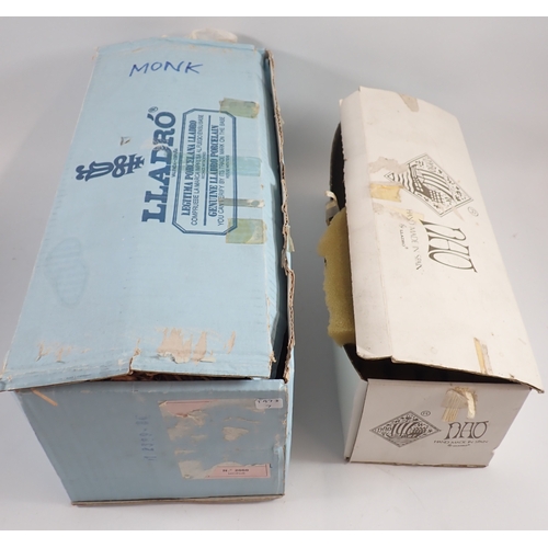 31 - A Lladro monk No.2060, 33cm tall and a Nao boy monk No.354 - both boxed