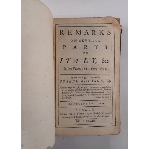 652 - Joseph Addison - Remarks on Several Parts of Italy 1733, fourth edition