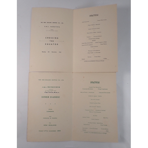 663 - A collection of shipping liner menus, passenger lists etc.