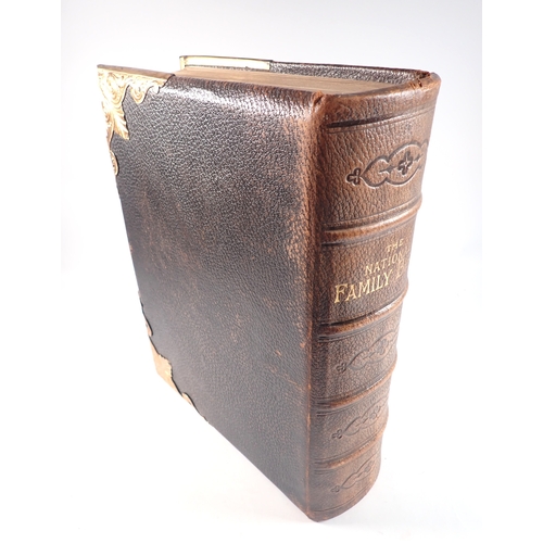 673 - The Holy Bible with chromolithograph illustrations by Rev John Eadie inscribed William E Mathers, Ly... 