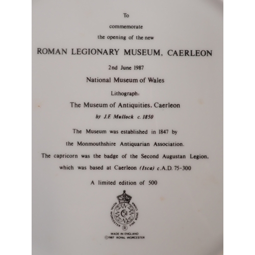 9 - A set of four Royal Worcester limited edition plates for the Roman Legionary Museum Caerleon, boxed