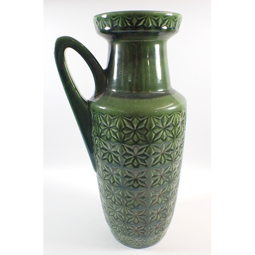 12 - A green glazed West German vase, 48cm