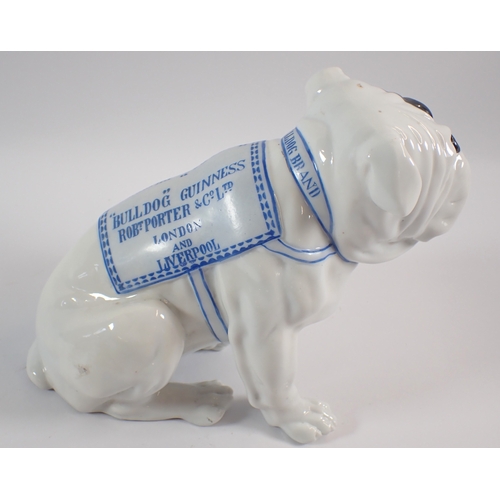 15 - A rare Bulldog wearing advertising banner for Robert Porter & Co Ltd Beer 'Bull Dog Guinness & Bull ... 