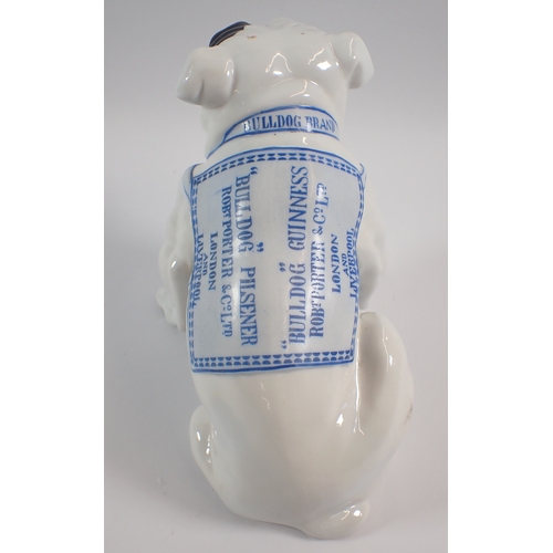 15 - A rare Bulldog wearing advertising banner for Robert Porter & Co Ltd Beer 'Bull Dog Guinness & Bull ... 