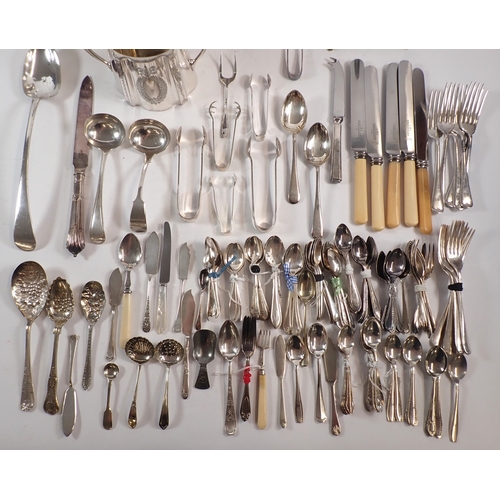 230 - A box of silver plated cutlery etc.