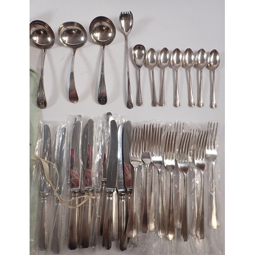 239 - A Mappin & Webb silver plated cutlery set (some later pieces unused) plus various other silver plate... 