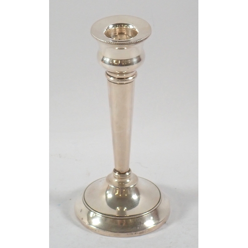 265 - A silver candlestick by S Blanckensee & Son Ltd Birmingham 1930, 16cm tall, weighted