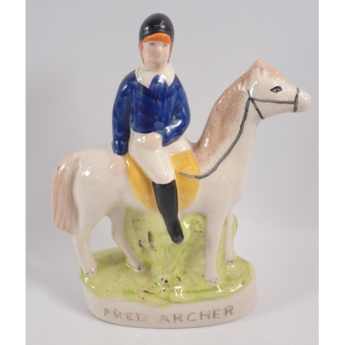 27 - A Royal Doulton Harvest water coffee pot, two character jugs, Jarge and Farmer John and Fred Archer ... 