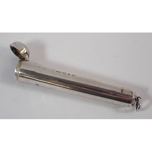 271 - A silver cheroot holder, 21g