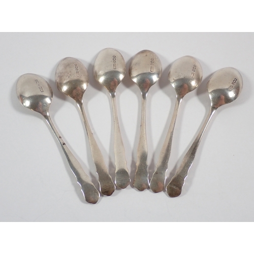 279 - A set of six silver teaspoons, HB & S Sheffield 1932, 69.5g