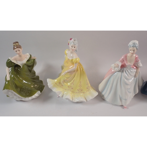 32 - Five Royal Doulton figures including HN3307, 3266, 2379, 2329, 2334