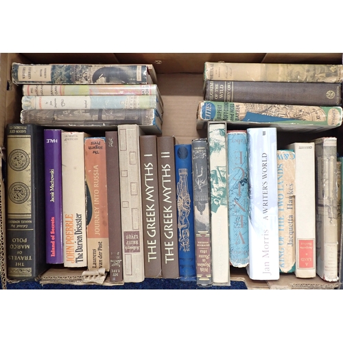 601 - A box of books relating to travel, history and literature