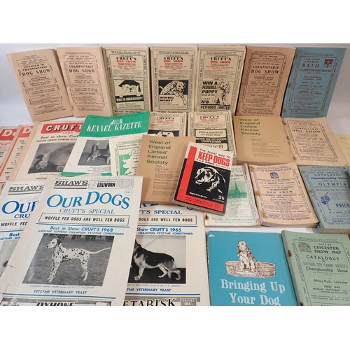 603 - A good quantity of Dog Show ephemera from the 1960's including Crufts show catalogues, Championship ... 