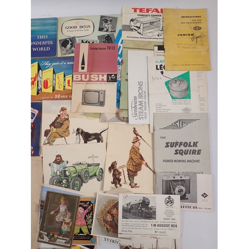 609 - A box of ephemera, telephone cards, tickets etc.