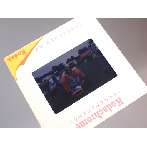 611 - A box of motoring slides from Brands Hatch, Silverstone circa 1960's motocross etc.