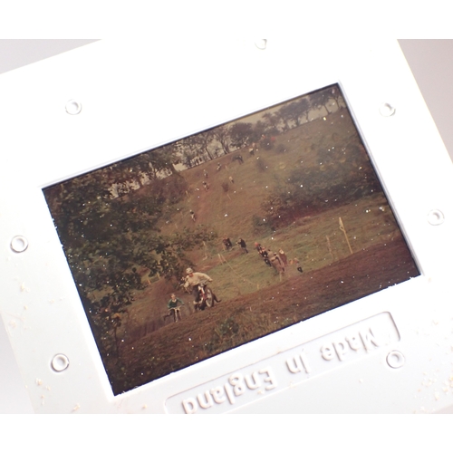 611 - A box of motoring slides from Brands Hatch, Silverstone circa 1960's motocross etc.