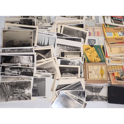 613 - A collection of ephemera including letters, photographs, medium format negatives and vintage photo w... 