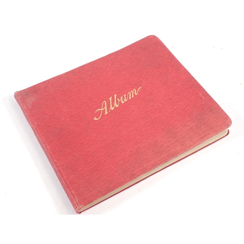 614 - An early 20th century album containing a Theodore Roosevelt autograph USA President plus various poe... 