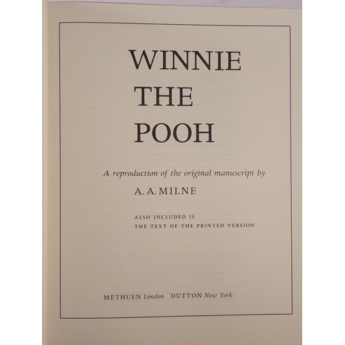 629 - Winnie the Pooh by A A Milne, a folio reproduction of the original manuscript 1971
