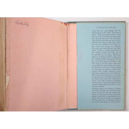 642 - Of Mice and Men by John Steinbeck, first edition 1937, dust jacket slightly stuck to back of book