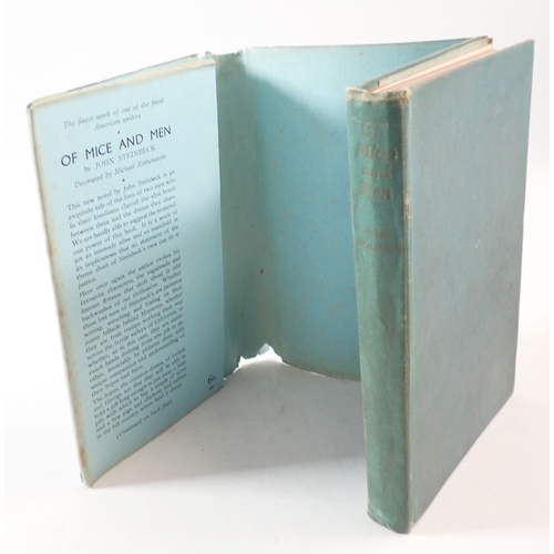 642 - Of Mice and Men by John Steinbeck, first edition 1937, dust jacket slightly stuck to back of book