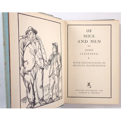 642 - Of Mice and Men by John Steinbeck, first edition 1937, dust jacket slightly stuck to back of book