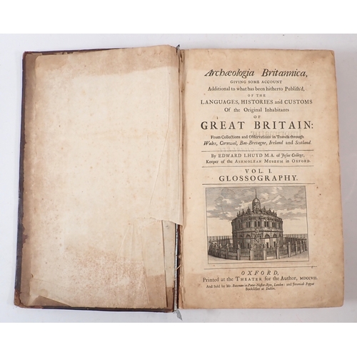 648 - An Edward Lhuyd 'Archaeologia Britannica Languages, Histories and Customs of the Original Inhabitant... 