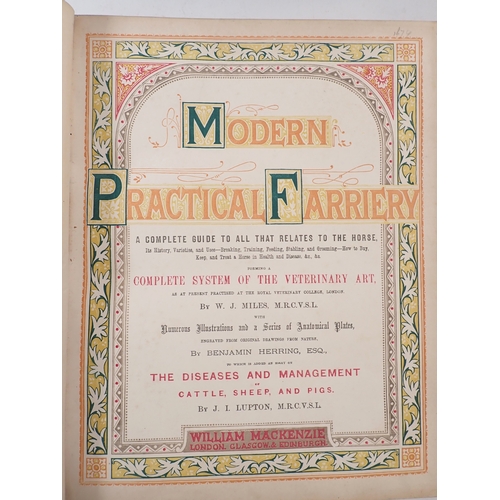 650 - Modern Practical Farriery by W J Miles published by Wm Mackenzie (twelve out of fourteen illustratio... 