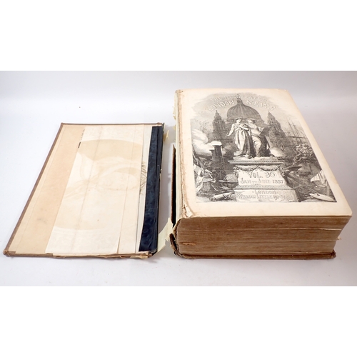 653 - A bound 'The Illustrated London News, vol. 30 Jan-June 1857' collection of newspapers