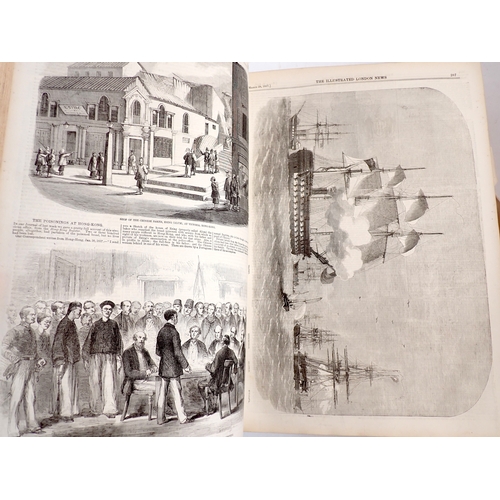 653 - A bound 'The Illustrated London News, vol. 30 Jan-June 1857' collection of newspapers