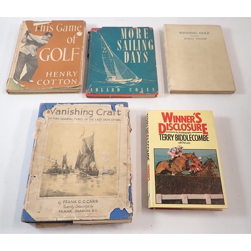 656 - A group of sport related books including Winners Disclosure by Terry Biddlecombe - signed, This Game... 