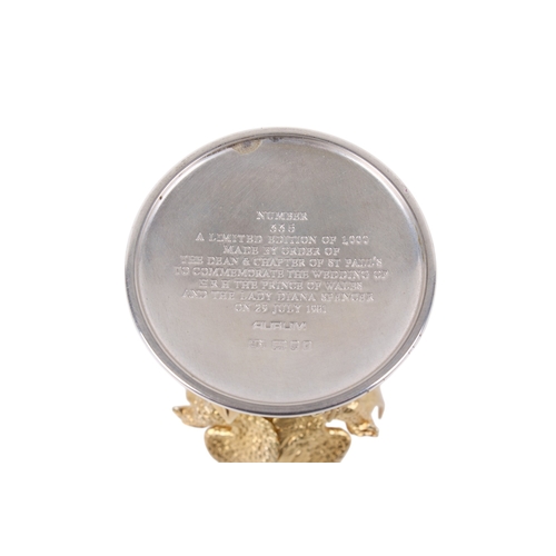 21 - A limited edition Hector Miller for Aurum silver and gilt chalice. Commemorating the marriage of HRH... 