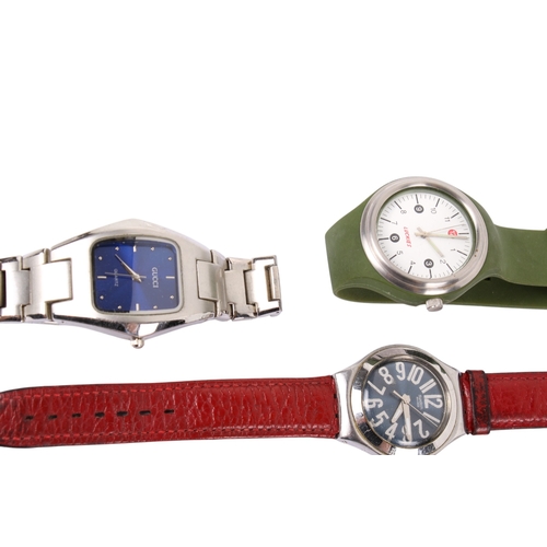 204 - Seven gentleman's wristwatches. Including Seiko, Swatch, Storm, Jaguar, etc.