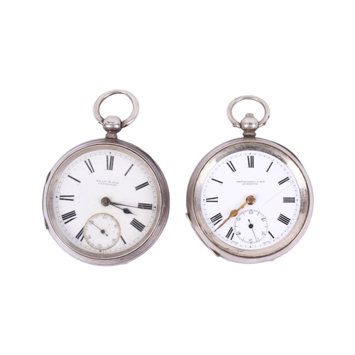 209 - Two vintage silver cased pocket watches. By Thomas Russell & Son, Liverpool, and Read & Son, Coventr... 